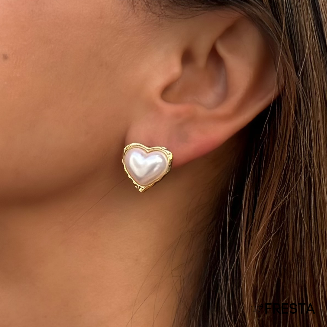 Aretes Sweet Heart Pearl