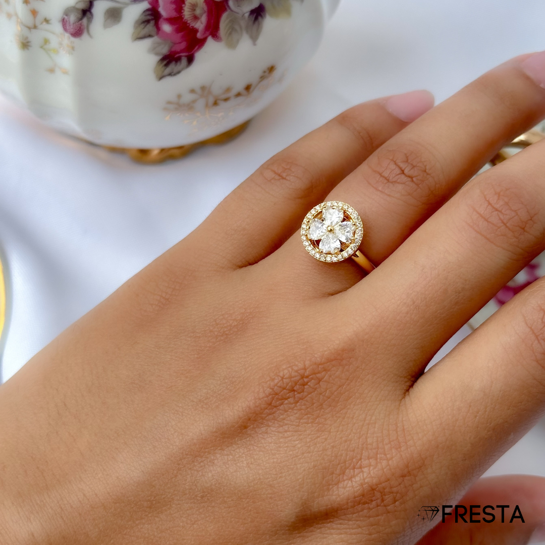 Anillo Giratorio Lucky Clover Glow